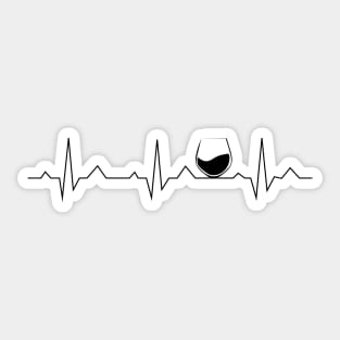 Wine Heartbeat Sticker